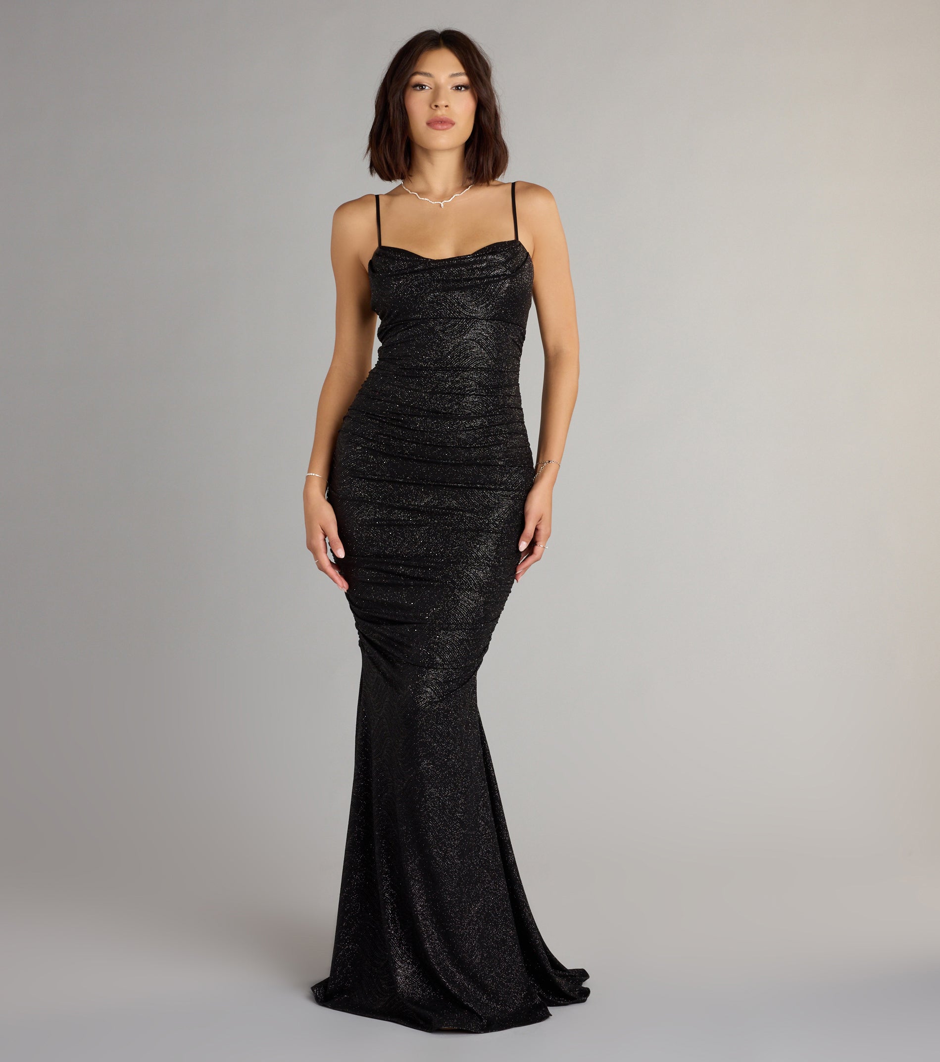 Liana Glitter Mermaid Formal Dress