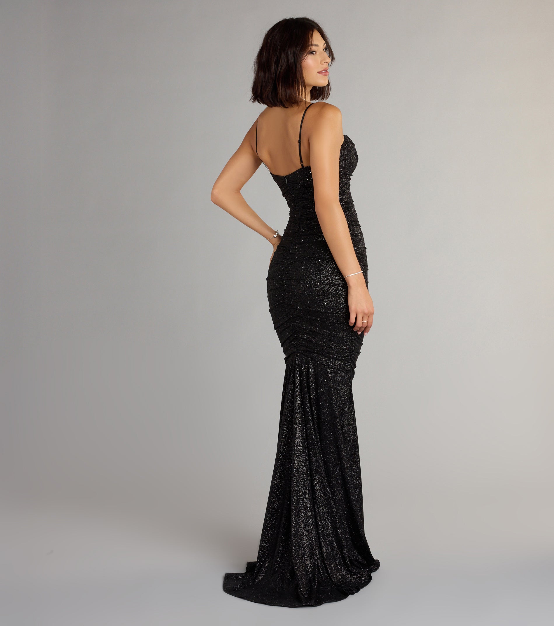 Liana Glitter Mermaid Formal Dress