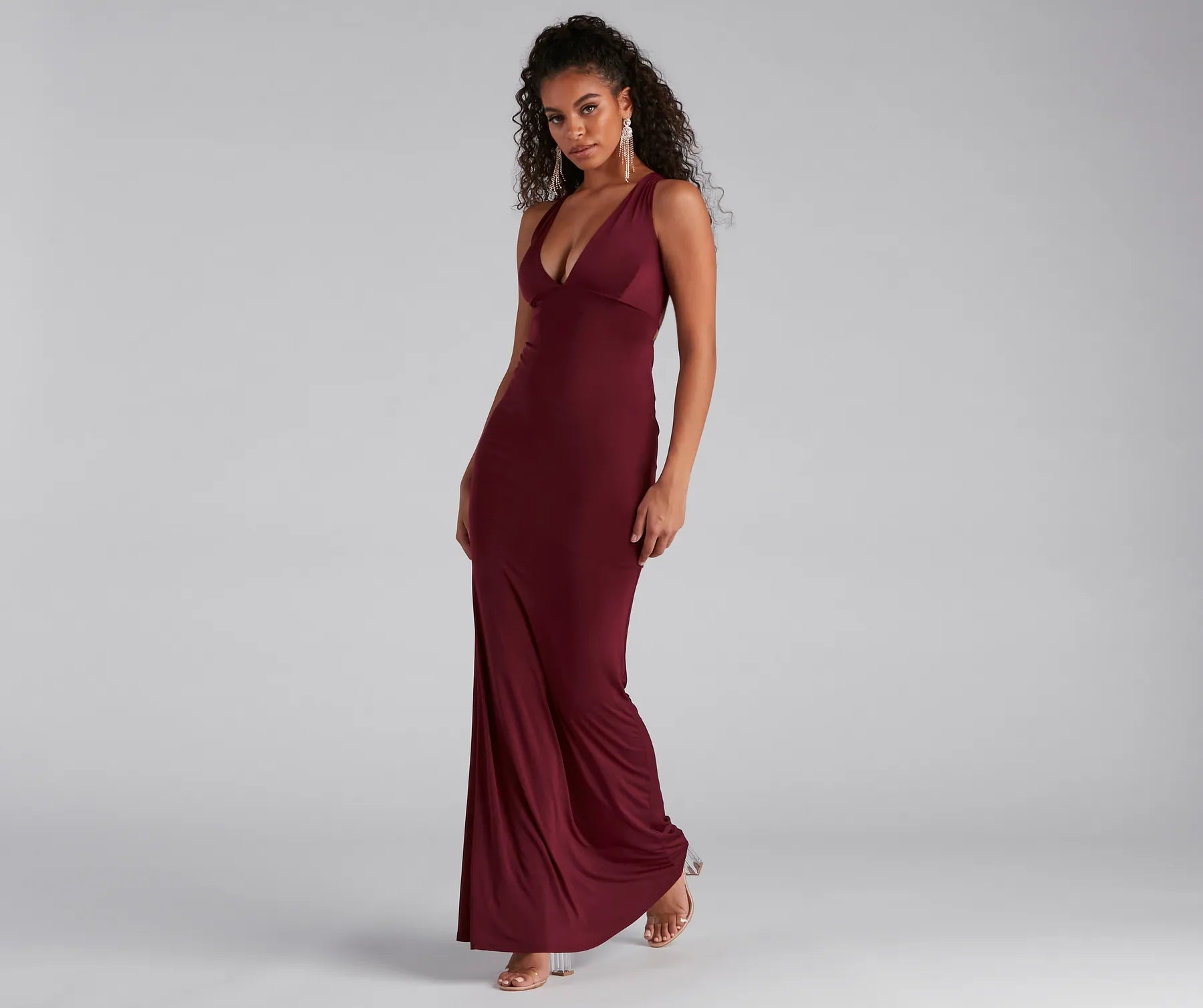 Kelsey Halter Lace-Up Mermaid Dress