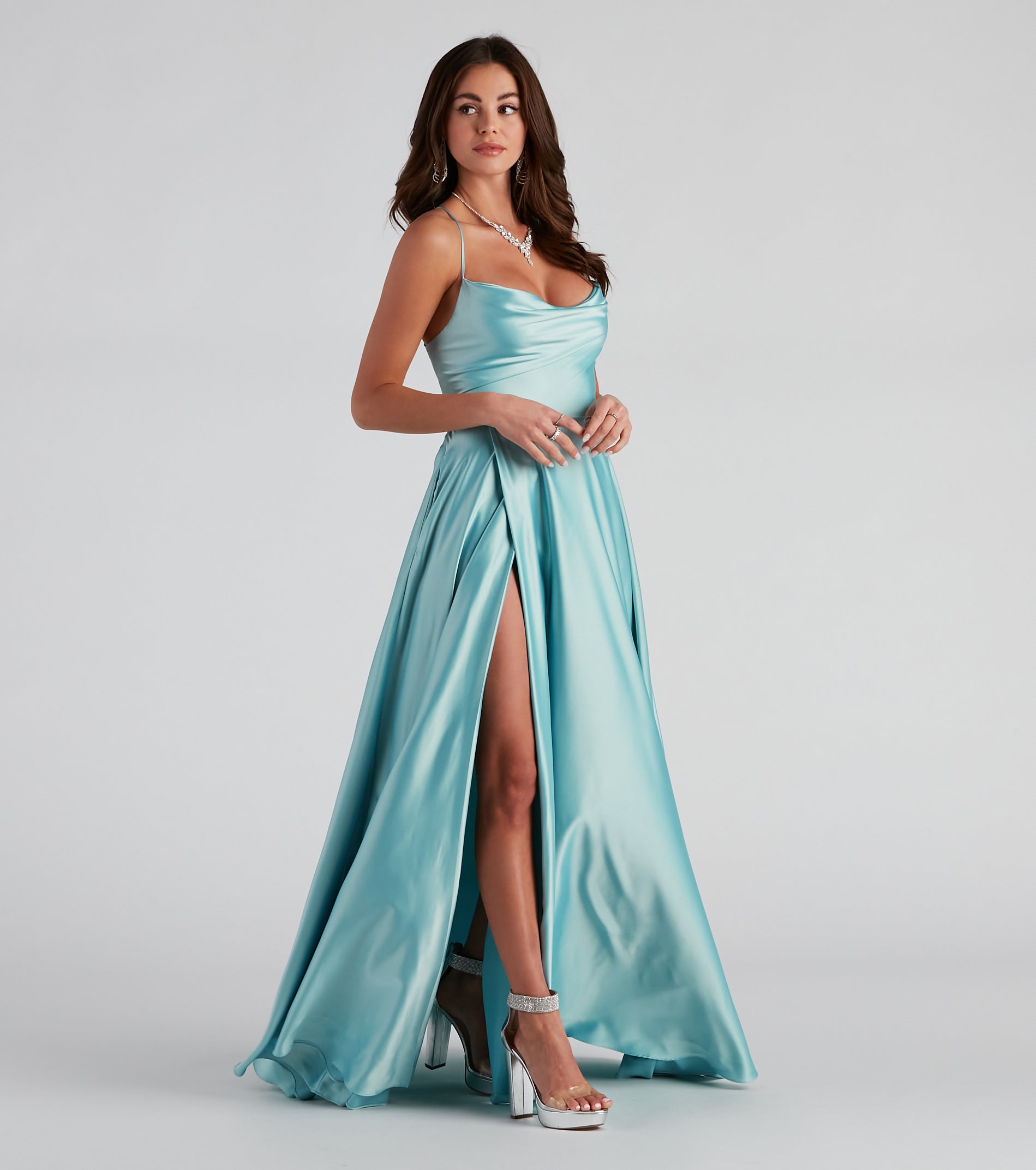 Kailey Formal Lace-Up A-Line Dress