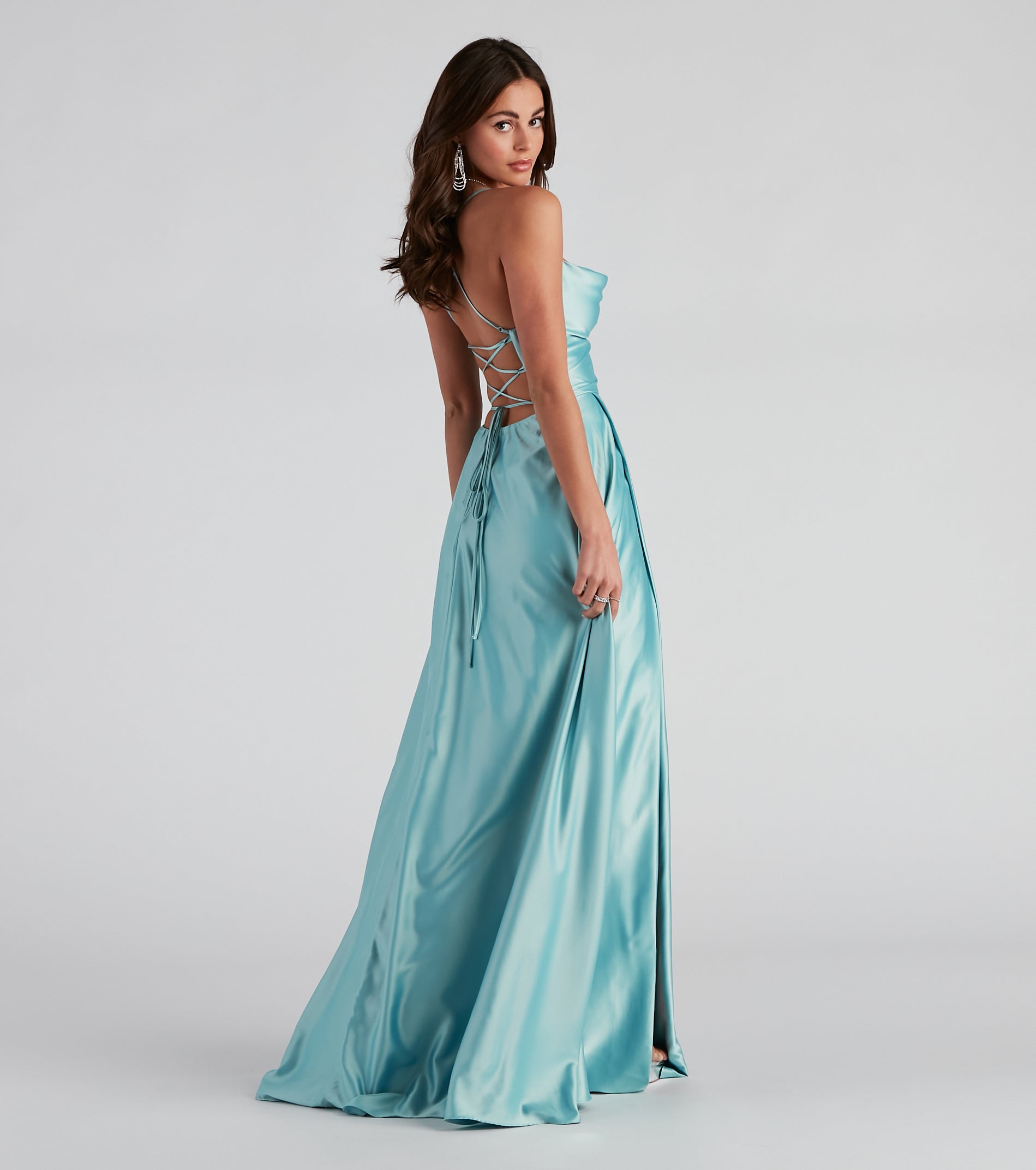 Kailey Formal Lace-Up A-Line Dress