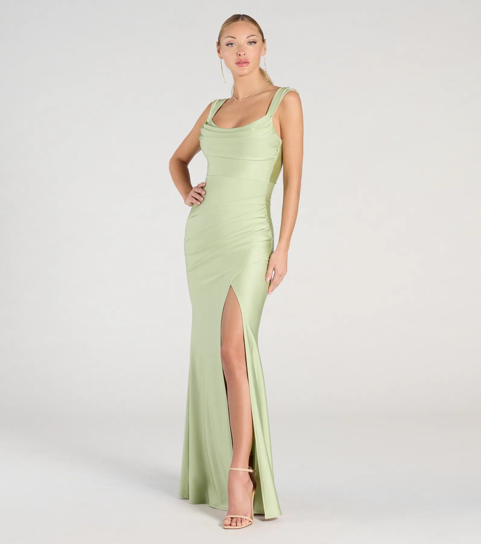 Kaitlin Low Back Slit Mermaid Formal Dress