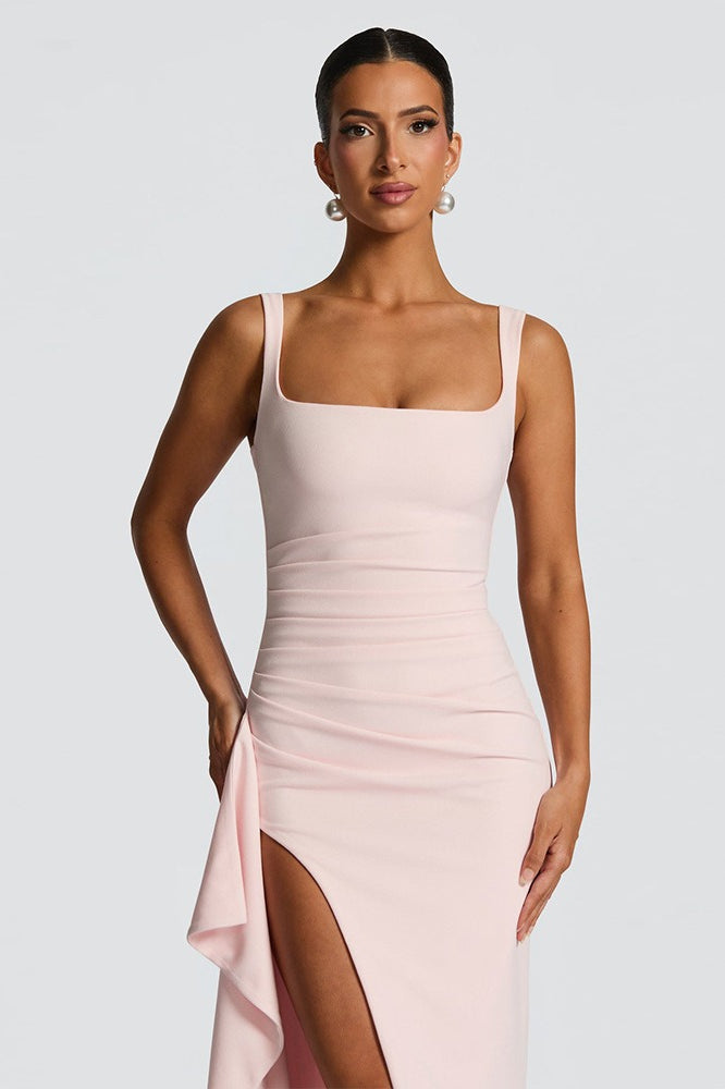 Sexy Spaghetti Strap High Slit Maxi Party Dress