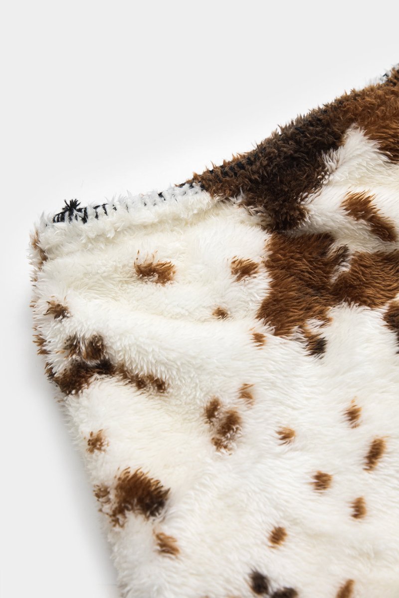 Abstract Print Stitching Detail Skirt - MISMIMCWBK2411270103-WHITE-XS