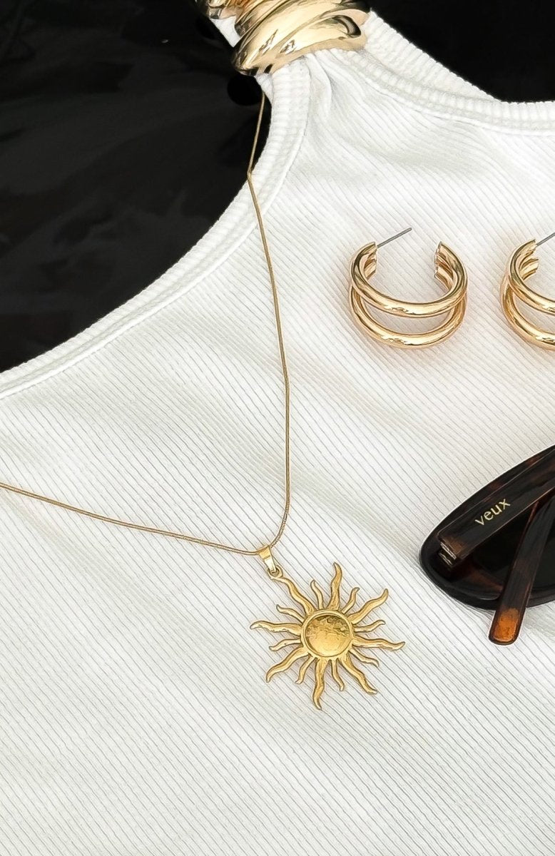 Amity Necklace Gold - MISMIEXKMA127-1-O/S