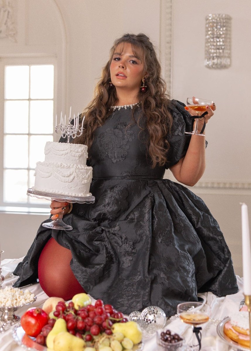 Angelina Dress - MISMIJK2476-W-BLK-XXS