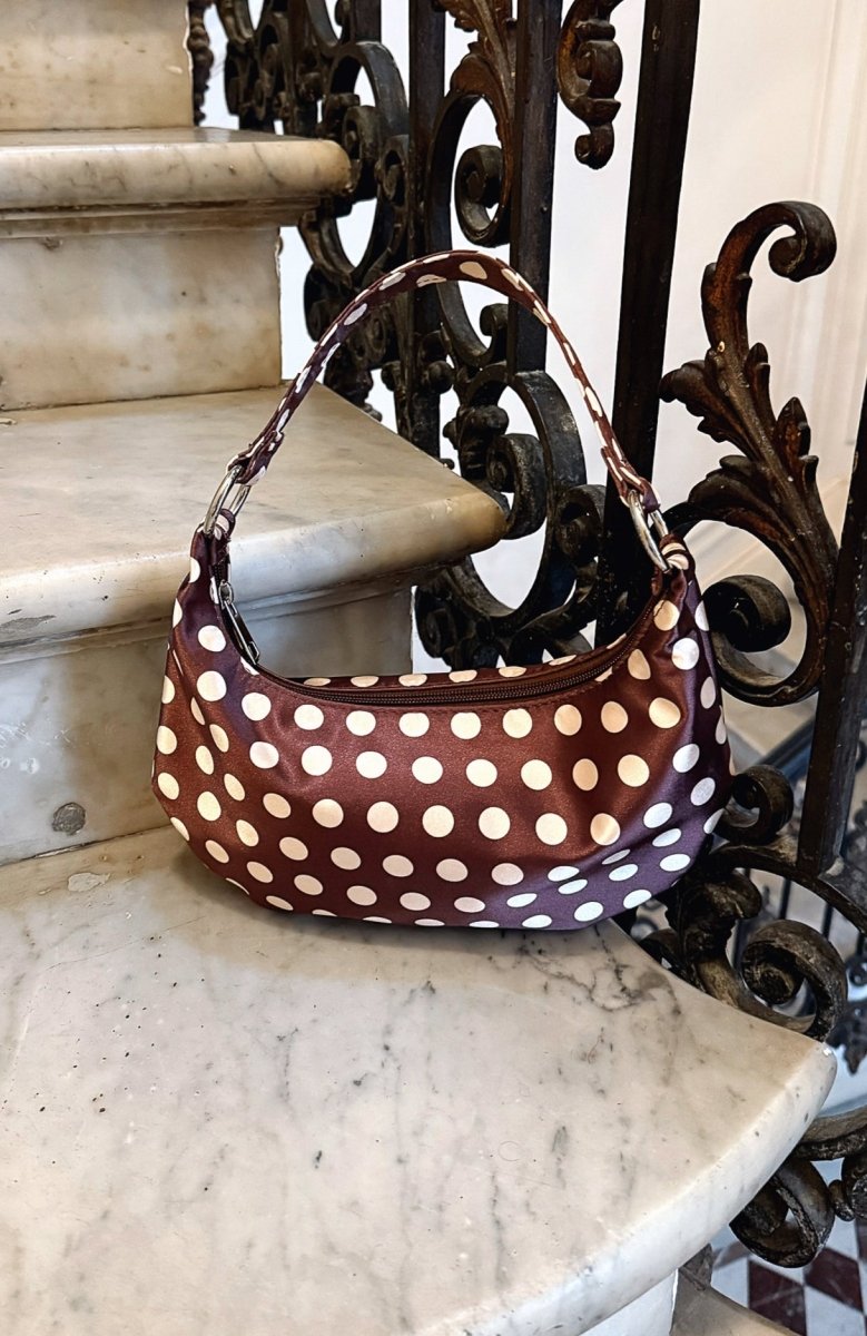 Aydin Shoulder Bag Chocolate Polka Dot - MISMIEXS105-2-O/S