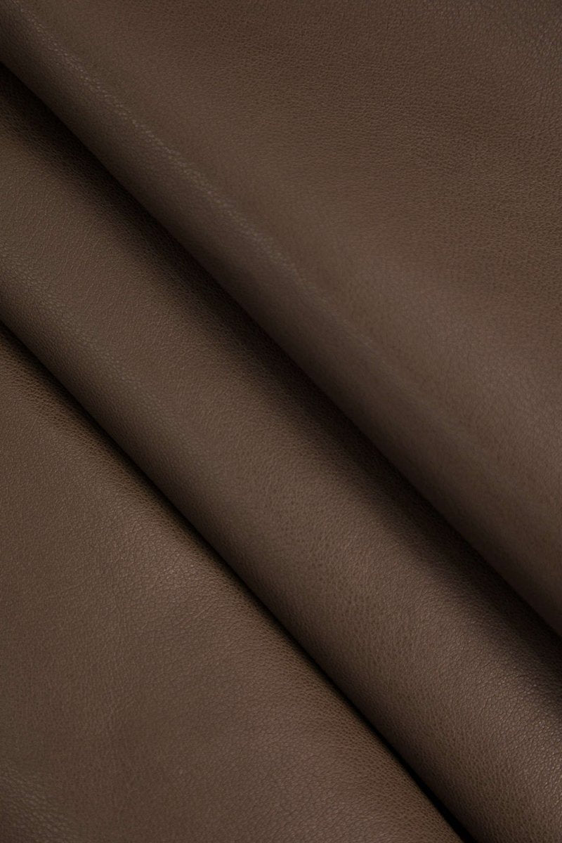 Basic Faux Leather Ruched Mini Skirt - MISMIMCWBK2408140044-BROWN-XS