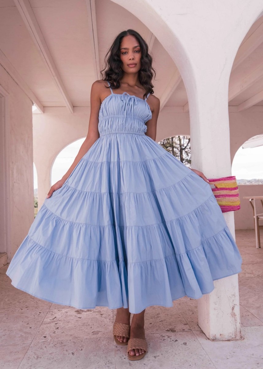 Birdie Dress Blue - MISMIJK24049-W-BLU-XXS