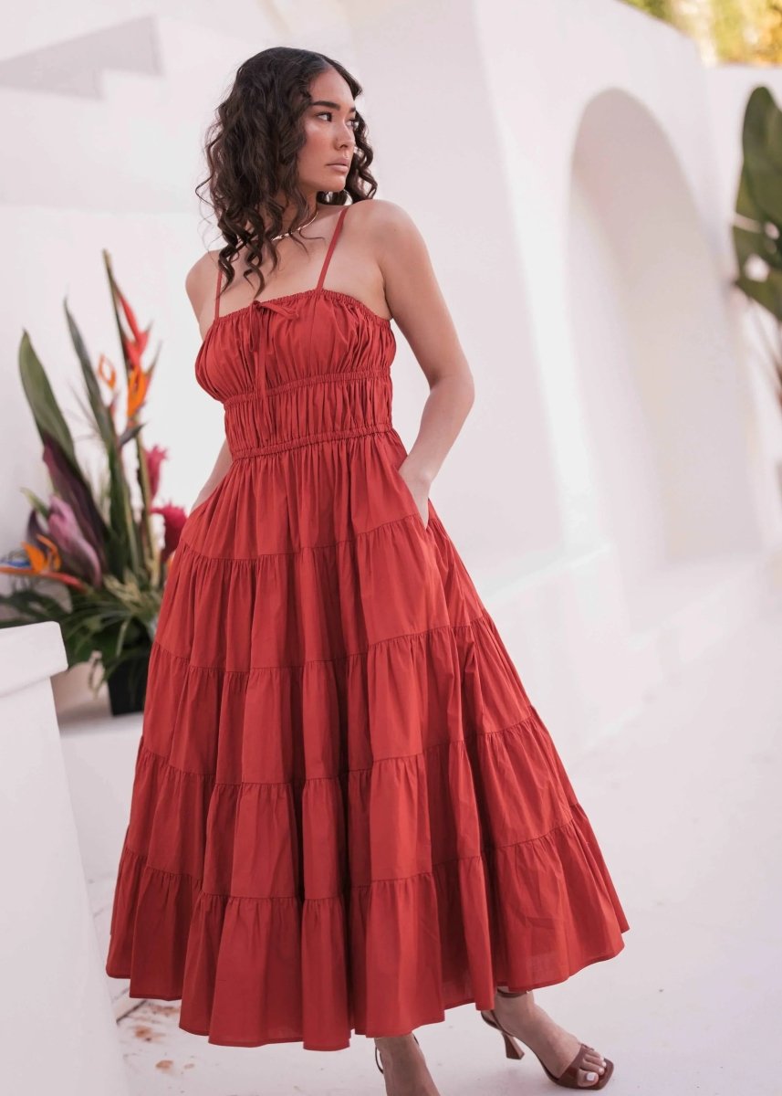 Birdie Dress Red - MISMIJK24049-W-RED-XXS