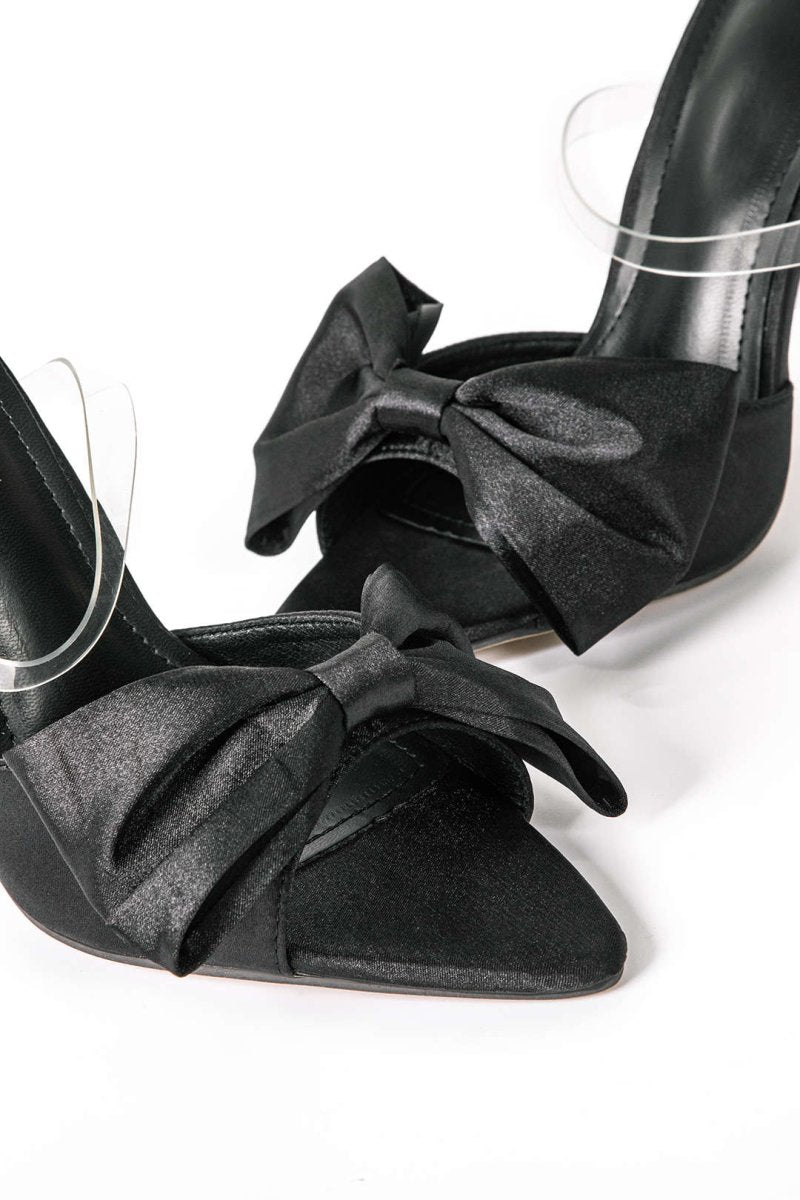 Bowtie Slingback High Heels - MISMIMCSHM2401180189-BLACK-37