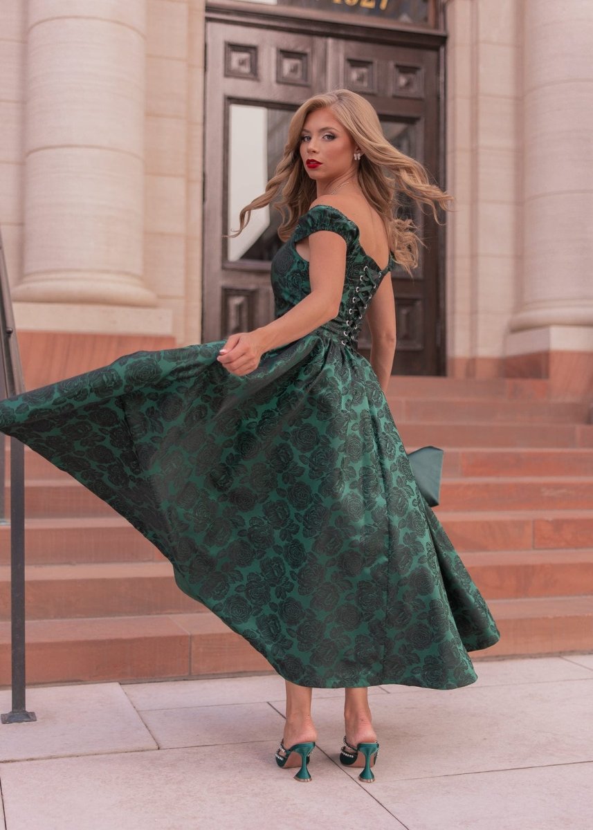 Campbell Midi Corset Dress Green - MISMIJK2483-W-GRN-00