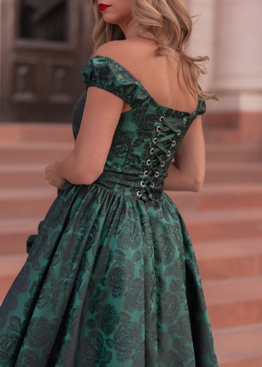 Campbell Midi Corset Dress Green - MISMIJK2483-W-GRN-00