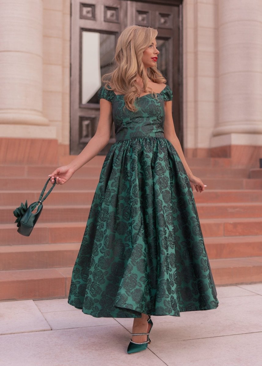 Campbell Midi Corset Dress Green - MISMIJK2483-W-GRN-00