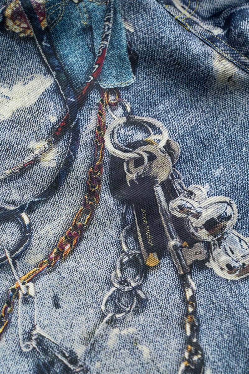 Color Block Button Wide Leg Trousers - MISMIMCWBT2412040020-BLUE-S