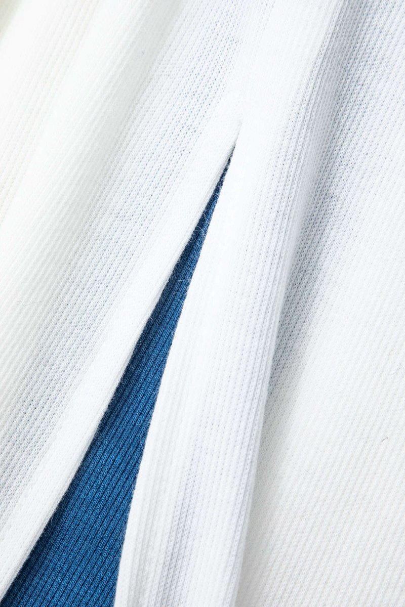 Colorblock V - neck Ribbed Split Maxi Dress - MISMIMCWKD2310120106-Contrast Color-XS