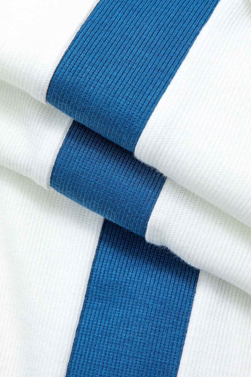 Colorblock V - neck Ribbed Split Maxi Dress - MISMIMCWKD2310120106-Contrast Color-XS