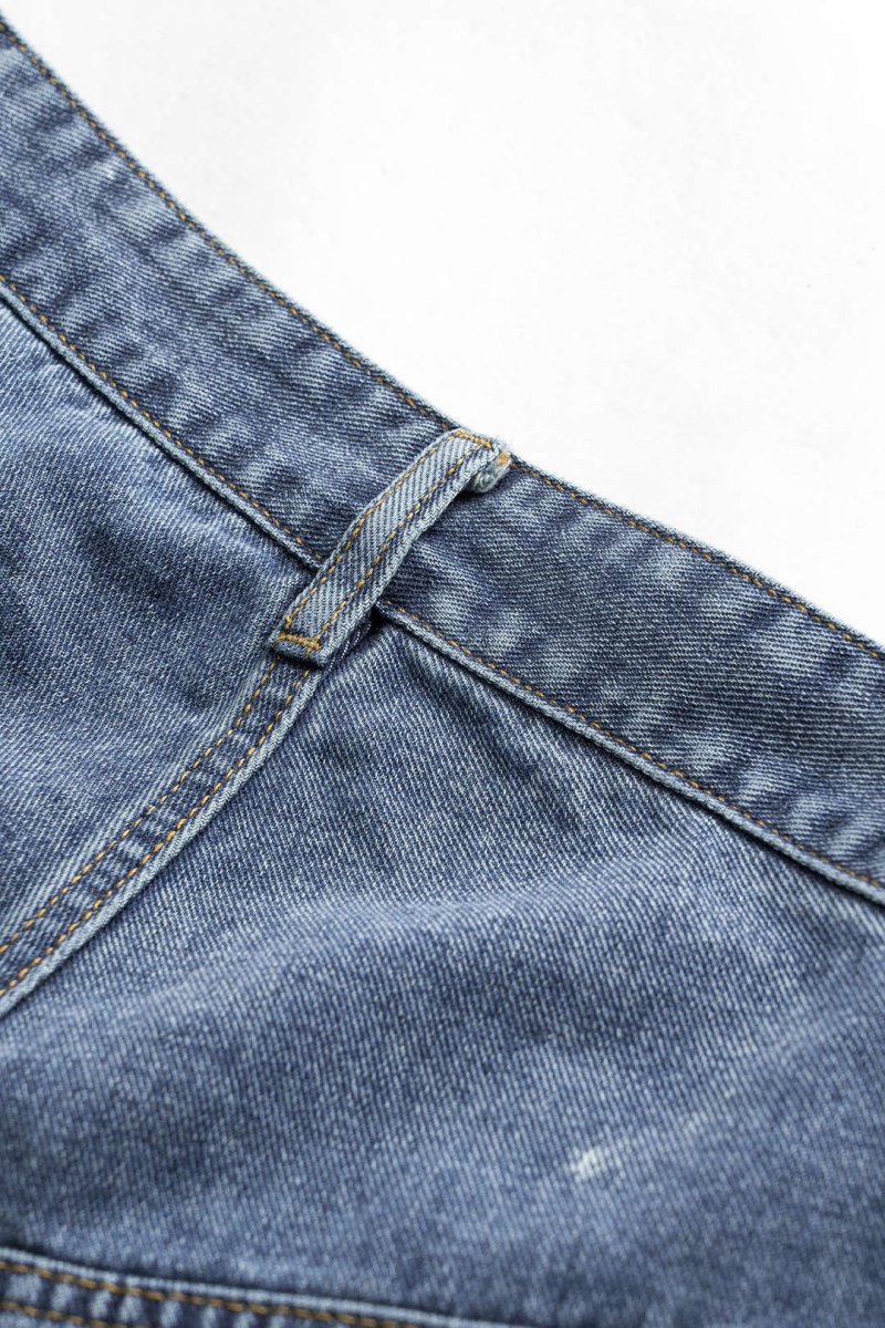 Denim Asymmetrical High Waist Jeans - MISMIMCWNJ2501100055-LIGHT WASH BLUE-XS