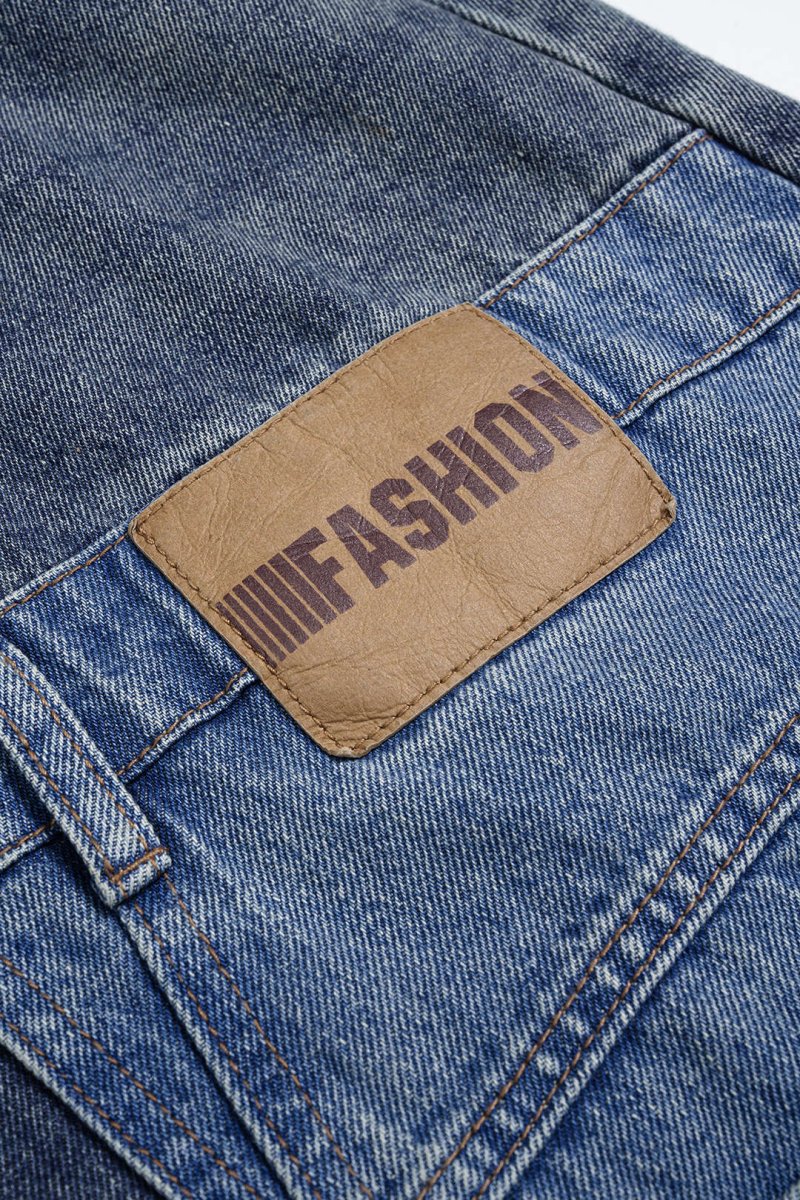 Denim Patchwork Barrel Jeans - MISMIMCWNJ2503240029-LIGHT WASH BLUE-XS