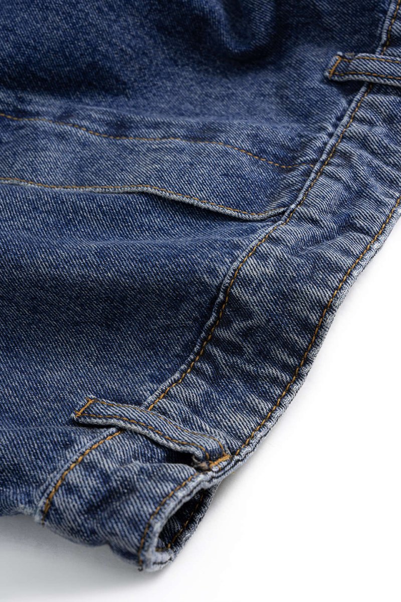 Denim Washed High Waist Barrel Jeans - MISMIMCWNJ2508200020-BLUE-XS