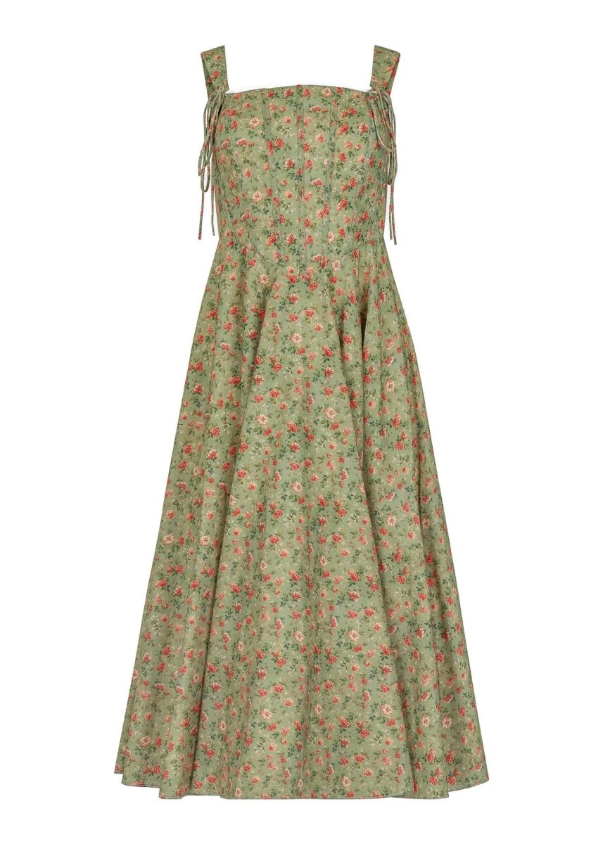 Elise Dress - MISMIJK2442-W-GRN-00