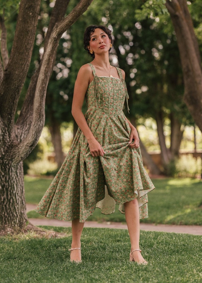 Elise Dress - MISMIJK2442-W-GRN-00