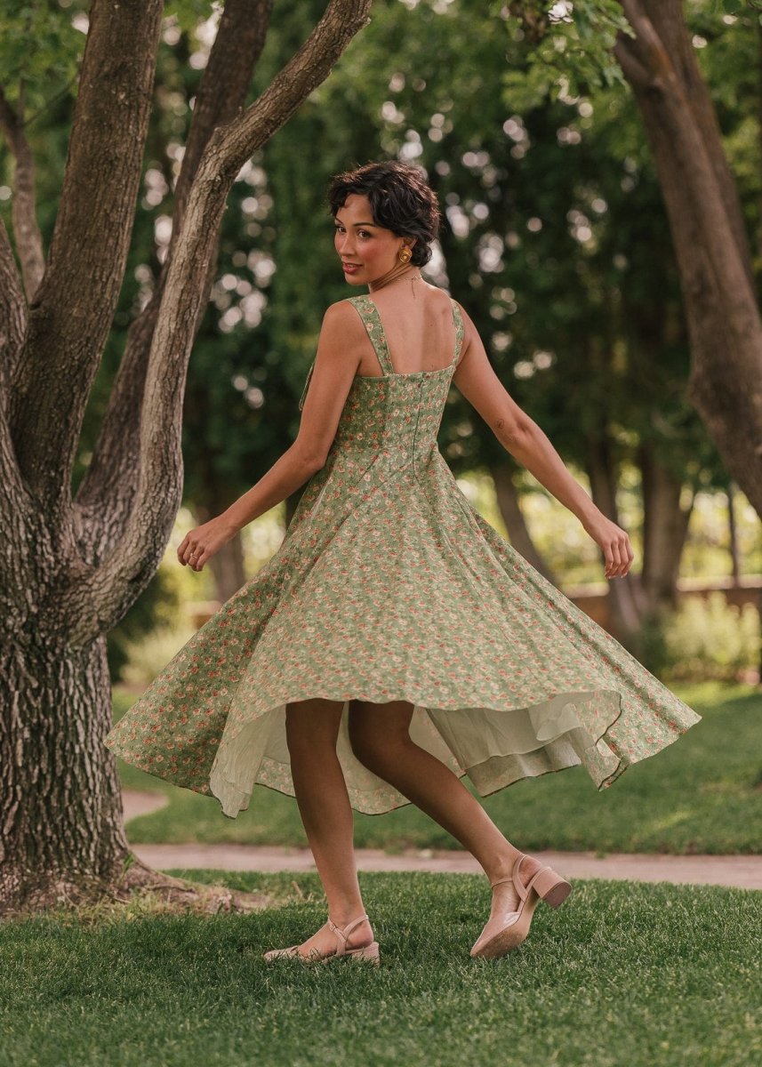 Elise Dress - MISMIJK2442-W-GRN-00