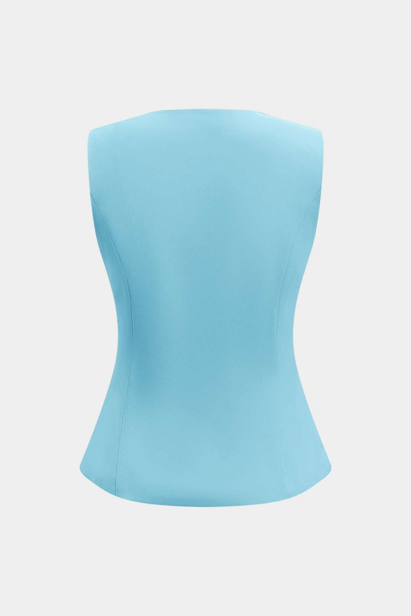 Fake Pocket Tank Top - MISMIMCWTT2502260132-SKY BLUE-XS