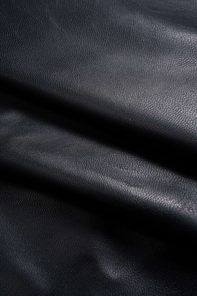 Faux Leather High Slit Ruched Crossed Skirt - MISMIMCWSX2509080208-BLACK-XS