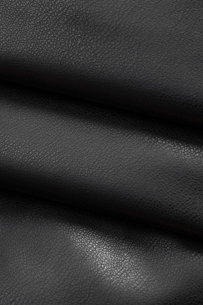 Faux Leather Metallic Zipper Hollow Out Ring Trousers - MISMIMCWBT2509040080-BLACK-XS