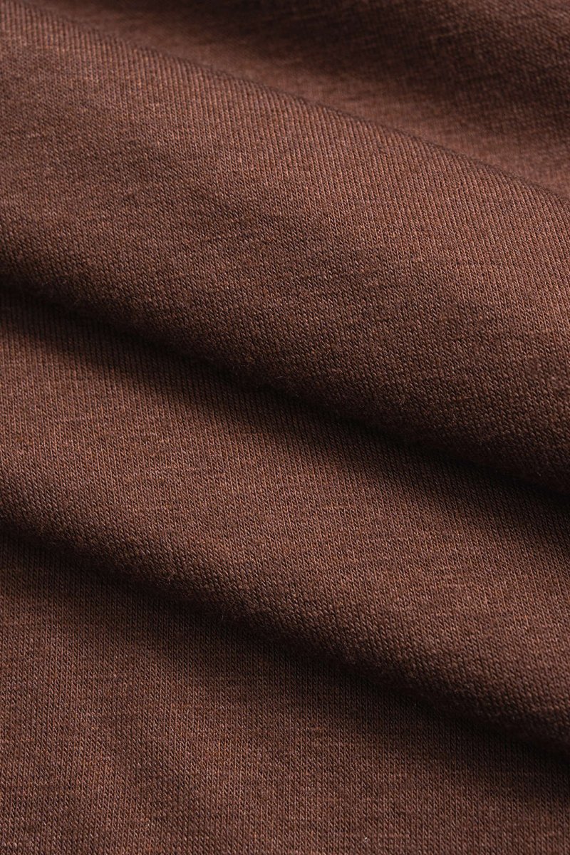 Faux Leather Patchwork Ruched Short - Sleeve Maxi Dress - MISMIMCWDB2509250013-BROWN-XS