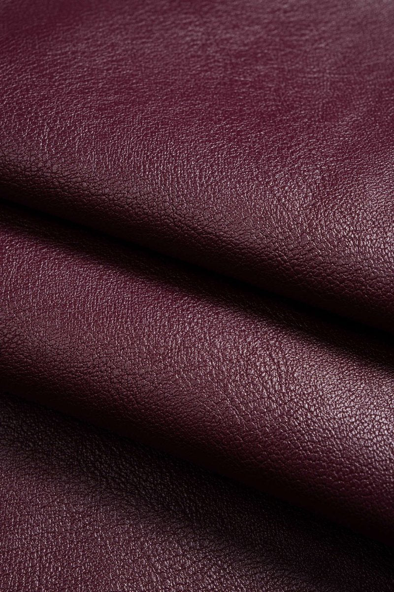 Faux Leather Zipper High Waist Skirt - MISMIMCWBK2509160156-BURGUNDY-XS