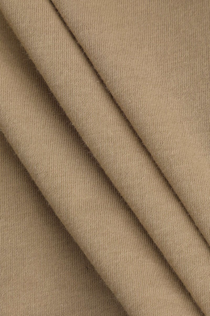 Flower Print Hem Knotted Short Sleeve T-Shirt - MISMIMCWTS221100014-KHAKI-XS