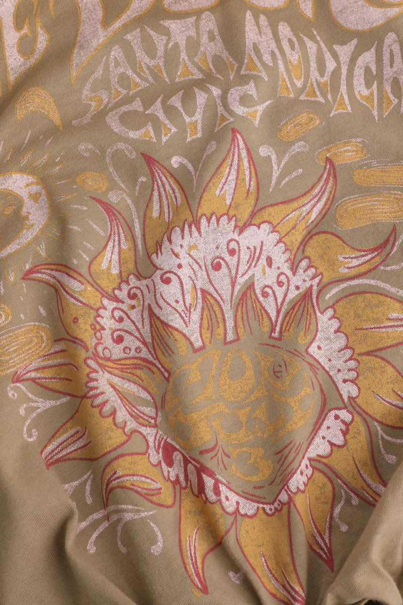 Flower Print Hem Knotted Short Sleeve T-Shirt - MISMIMCWTS221100014-KHAKI-XS