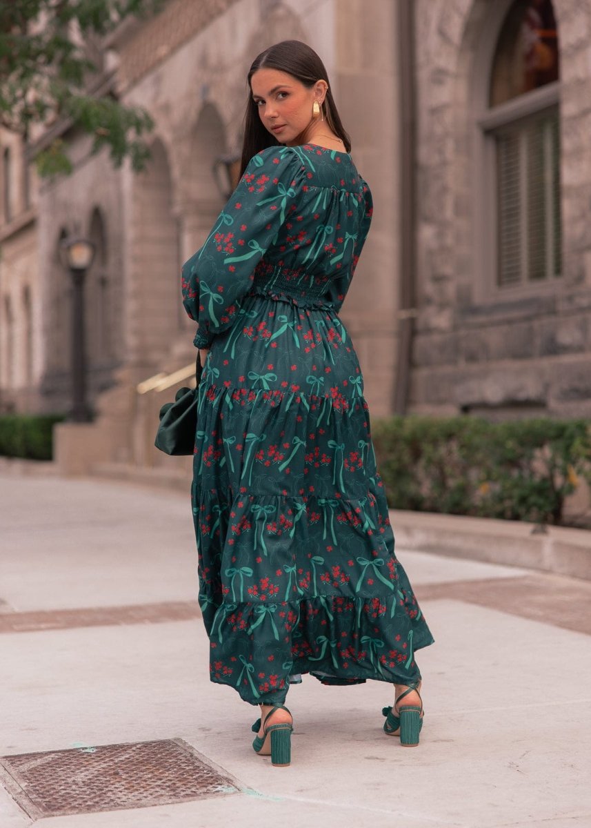 Garden Rose Dress - MISMIJK24140-W-GRN-XXS