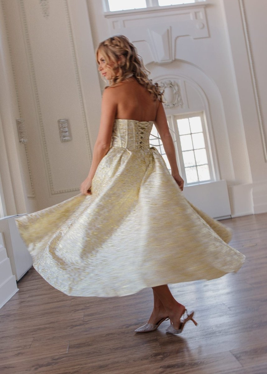 Gloria Dress - MISMIJK2495-W-GLD-00