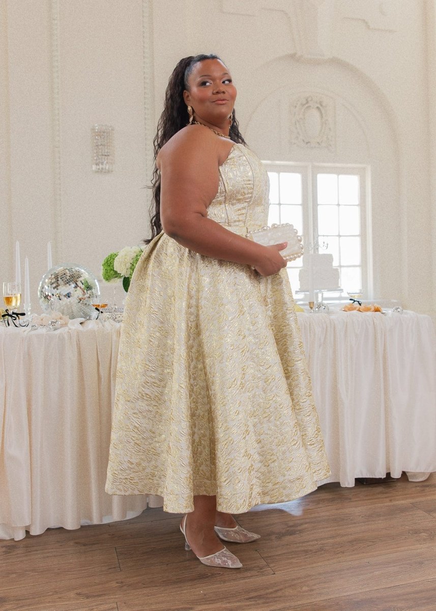 Gloria Dress - MISMIJK2495-W-GLD-00