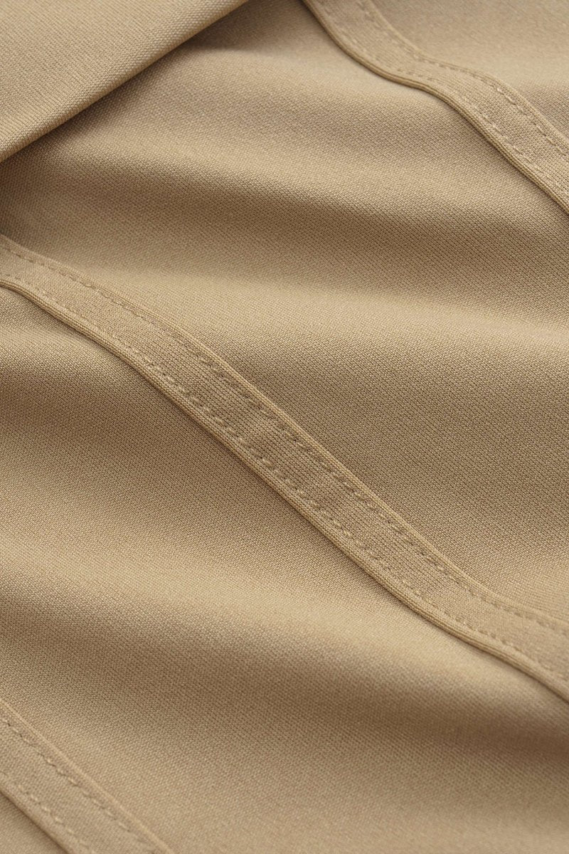 Halter Neck Ruched Top - MISMIMCWTT2503210072-KHAKI-XS