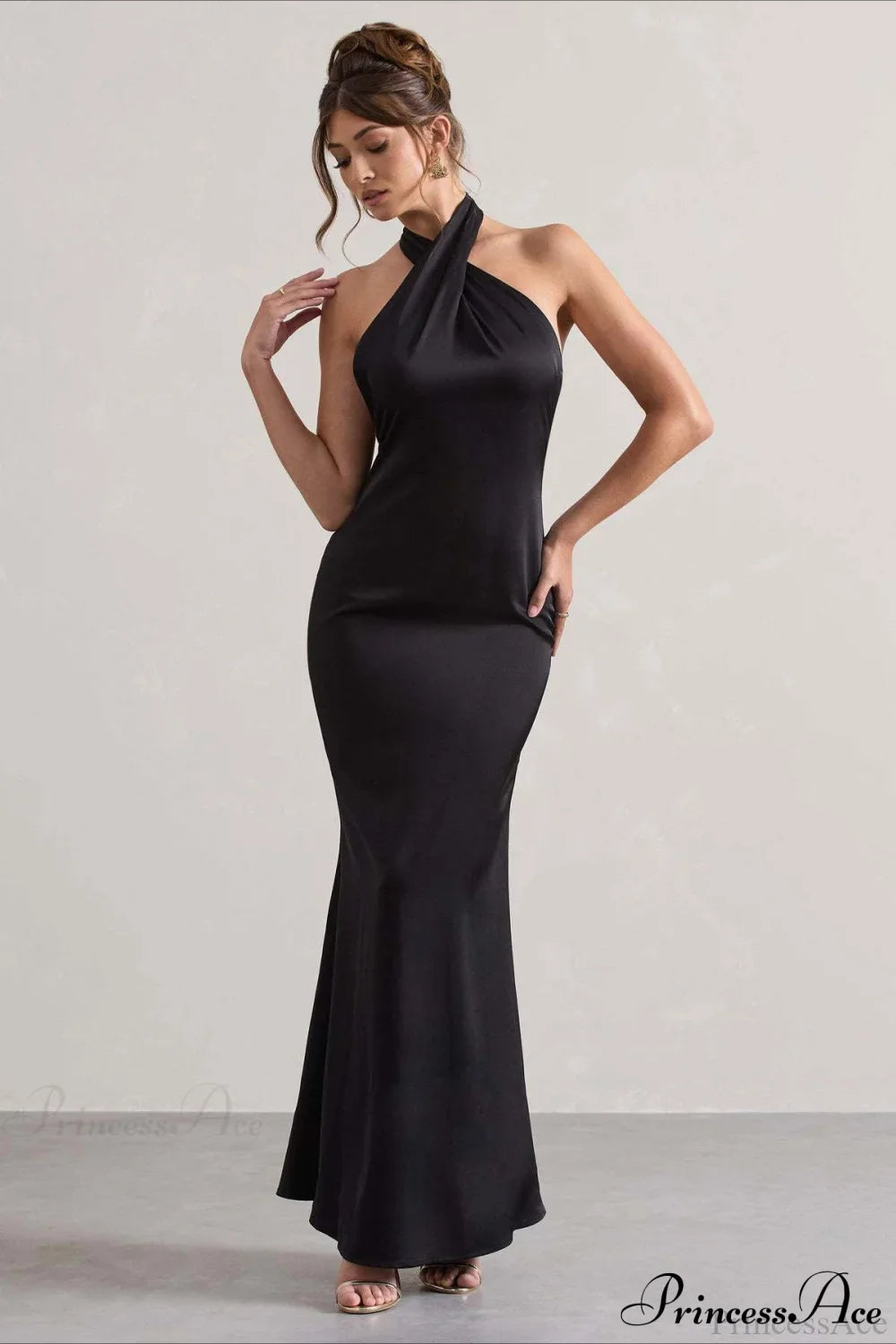 Halter Neck Sheath Formal Party Dress