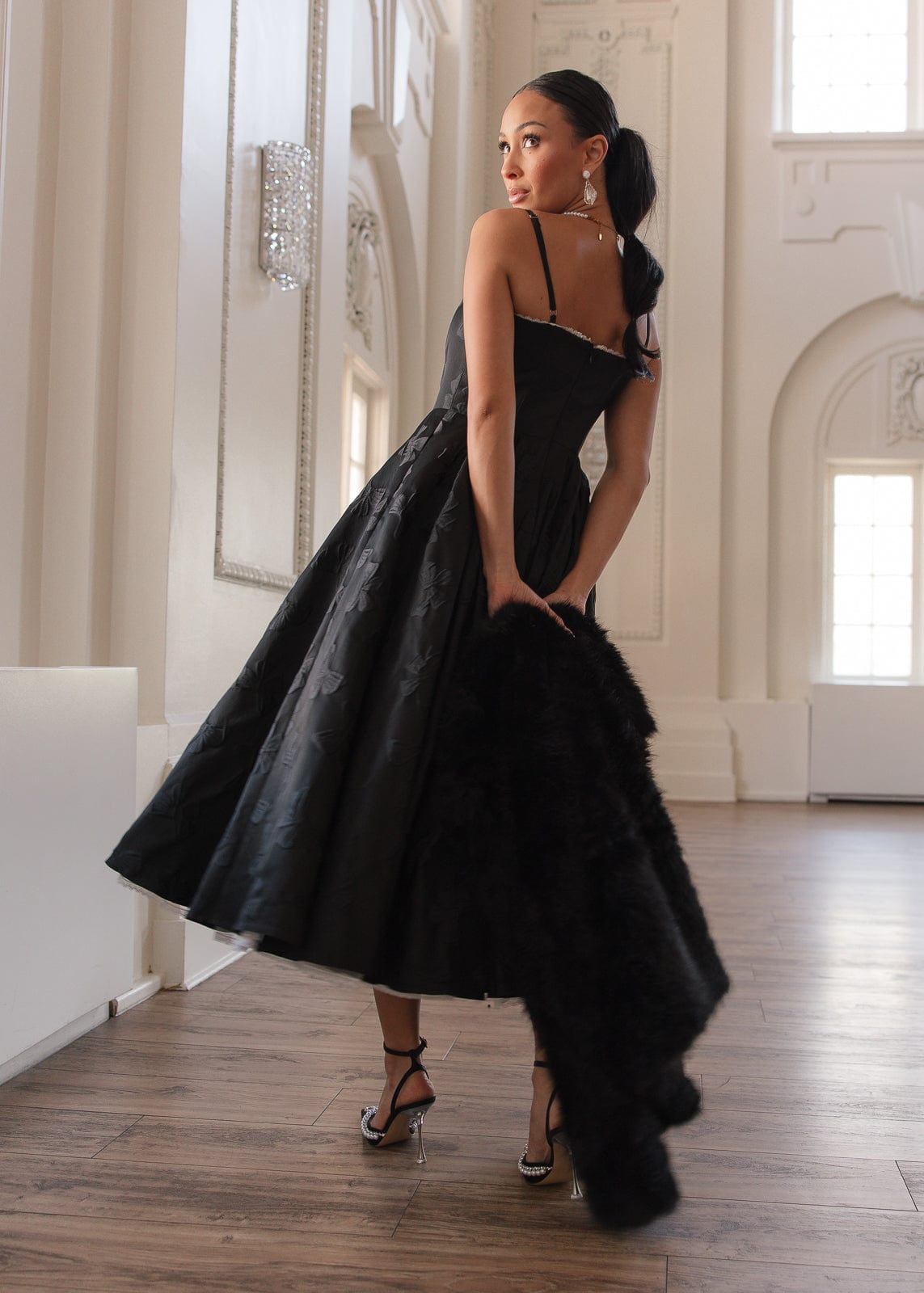 Kelly Midi Formal Dress - Black