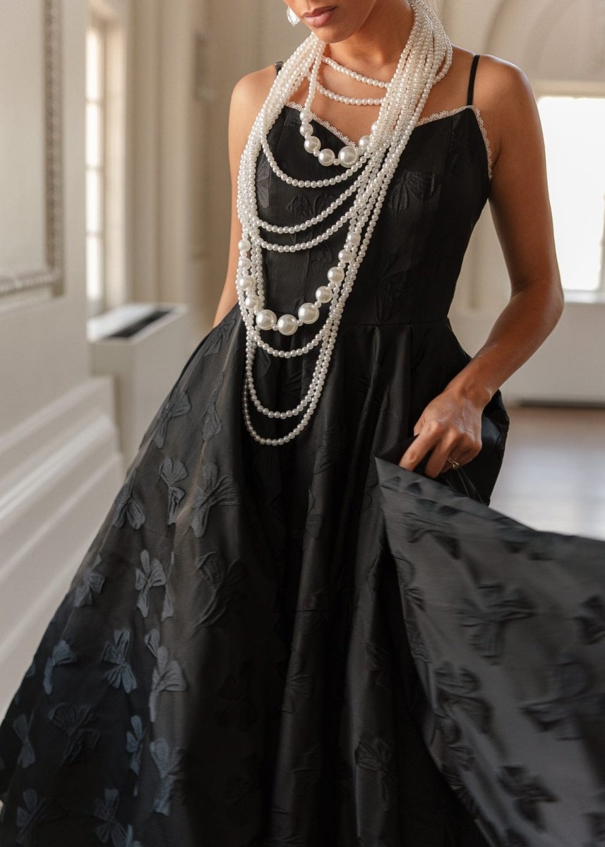 Kelly Midi Formal Dress - Black - MISMIJK2426-W-BLK-00