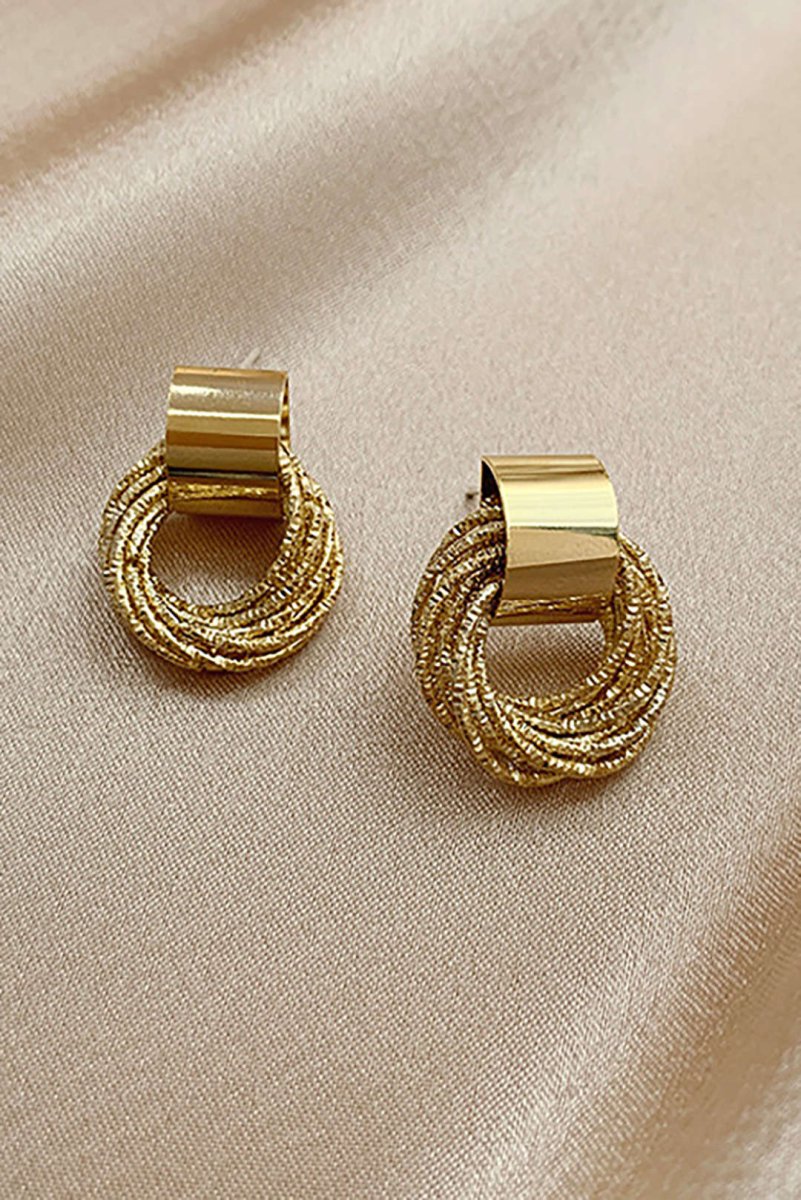 Layer Hoop Earrings - MISMIMCAJE2408160024-GOLD-F