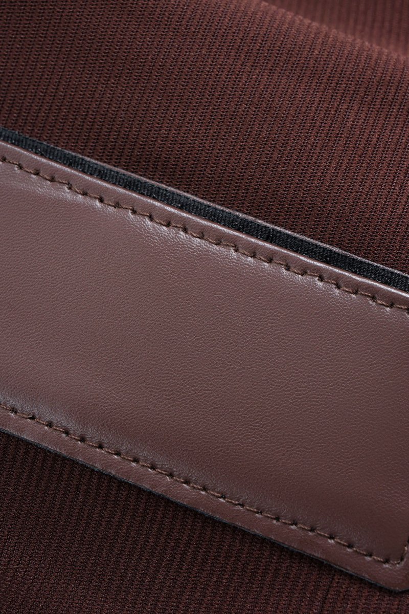 Leather Waist Wide Corset - MISMIMCAWC2509090100-COFFEE-F