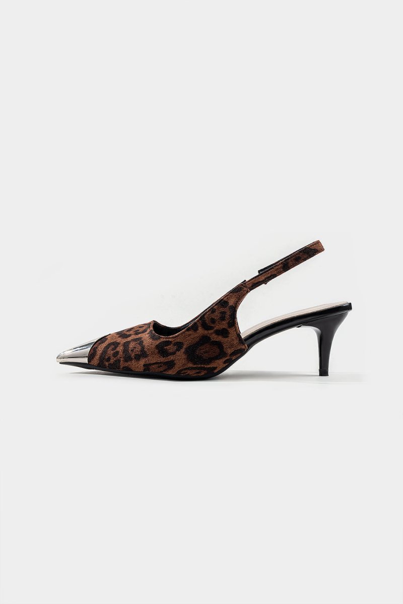 Leopard Metallic Pointed Toe Heels - MISMIMCSHG2510130120-BROWN-37