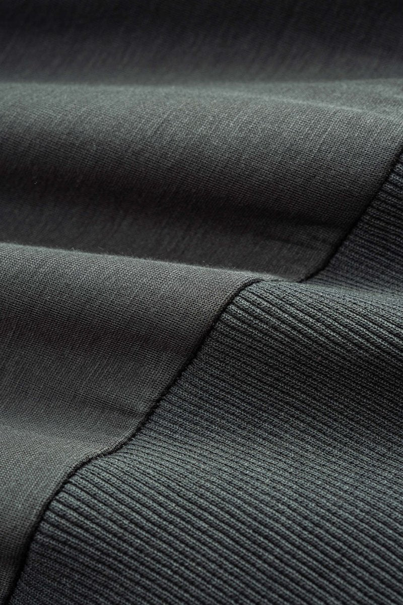 Letter Embroidery Long - Sleeve Hoodie - MISMIMCWTH2509160101-DARK GRAY-XS