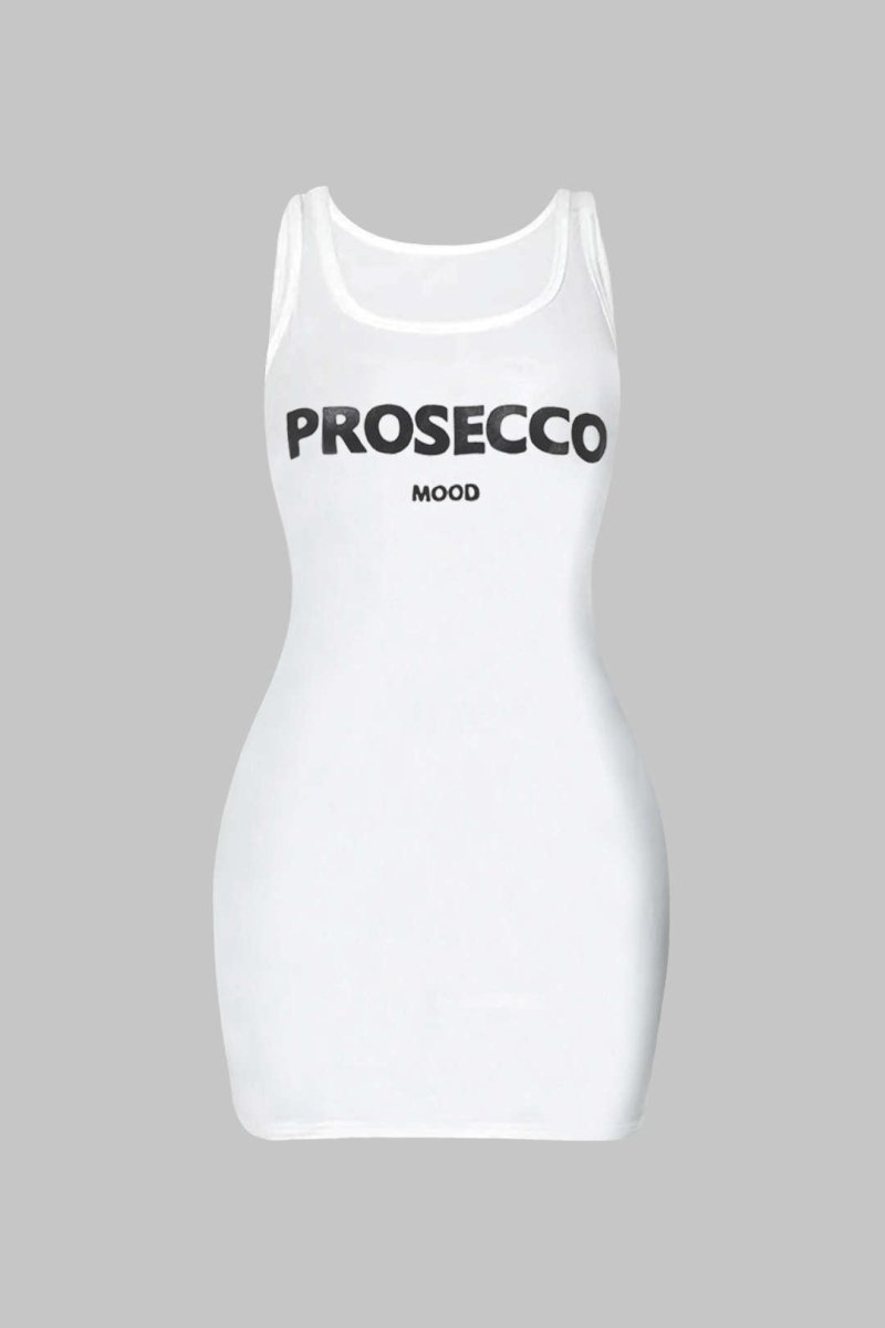 Letter Print Sleeveless Mini Dress - MISMIMCWDC2503120132-Contrast Color-XS