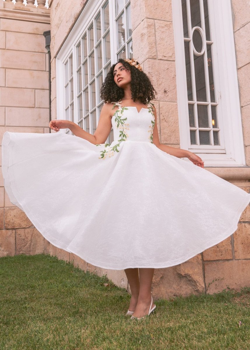 Lily Petal Dress - MISMIJK24190-W-WHT-00