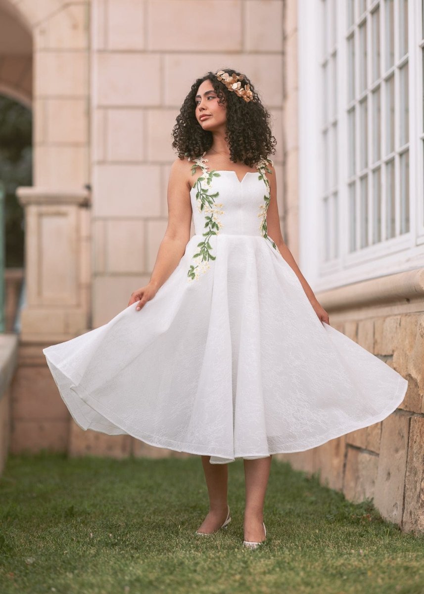 Lily Petal Dress - MISMIJK24190-W-WHT-00
