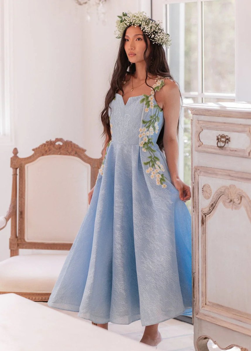 Lily Petal Dress - MISMIJK24190-W-BLU-00