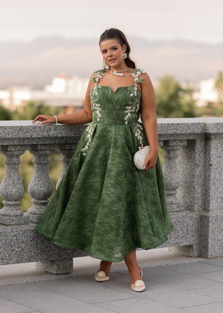 Lily Petal Dress - MISMIJK24190-W-GRN-00